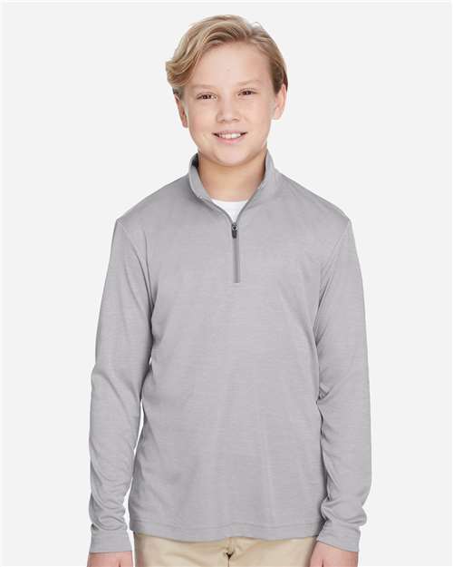 Youth Zone Sonic Heather Performance Quarter-Zip Pullolver