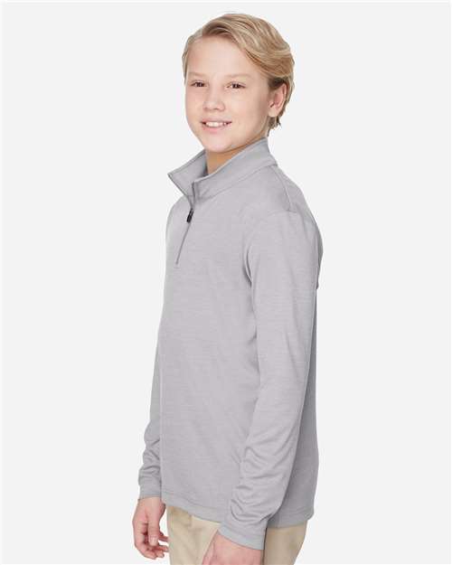 Youth Zone Sonic Heather Performance Quarter-Zip Pullolver