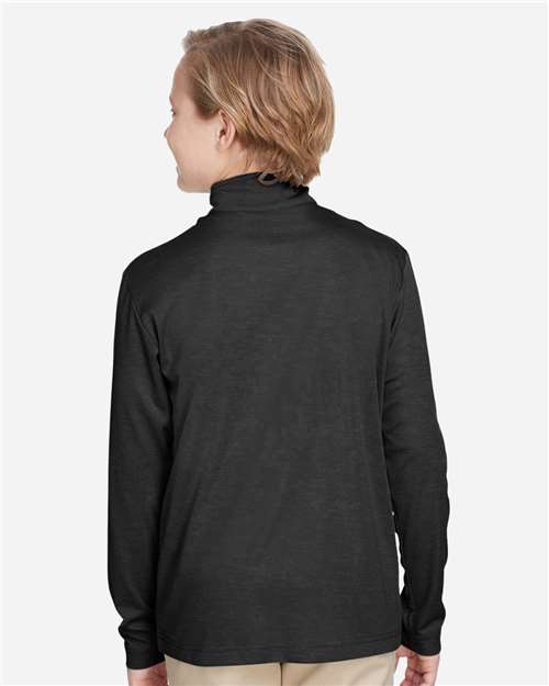 Youth Zone Sonic Heather Performance Quarter-Zip Pullover