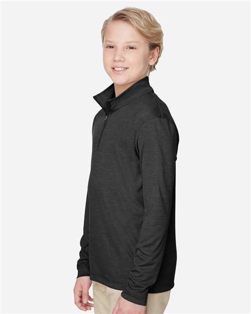 Youth Zone Sonic Heather Performance Quarter-Zip Pullover