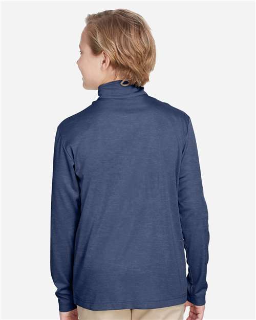 Youth Zone Sonic Heather Performance Quarter-Zip Pullover