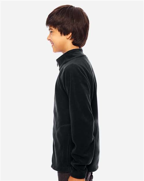 Youth Campus Microfleece Jacket – On Model – Side