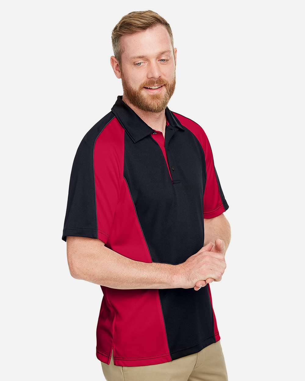 🔥 Harriton Men Advantage Snag Protection Plus IL Colorblock Polo Up To 6XL M385 - Picture 2 of 31