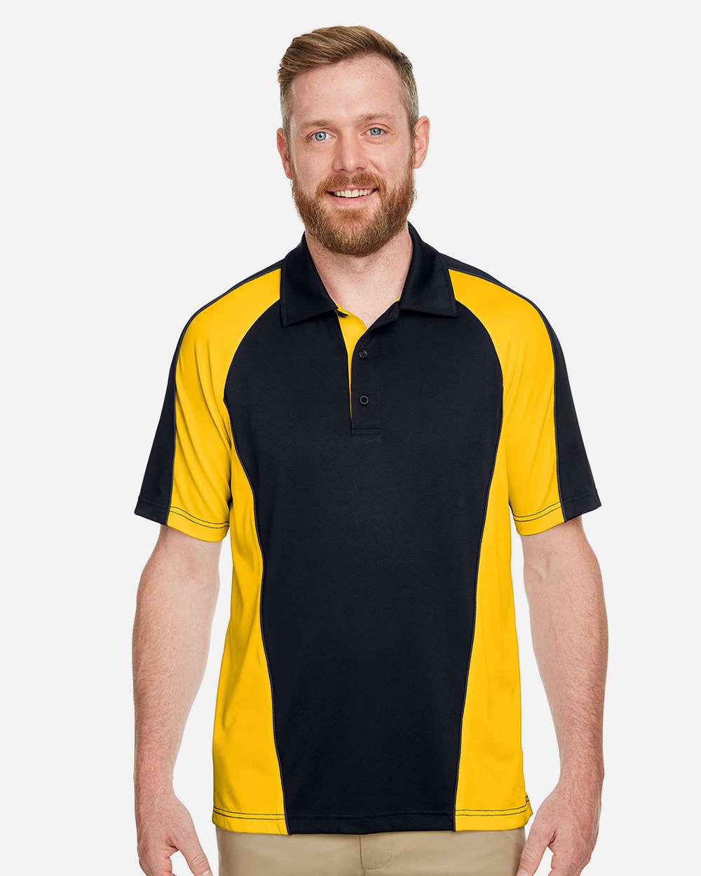 🔥 Harriton Men Advantage Snag Protection Plus IL Colorblock Polo Up To 6XL M385 - Picture 9 of 31