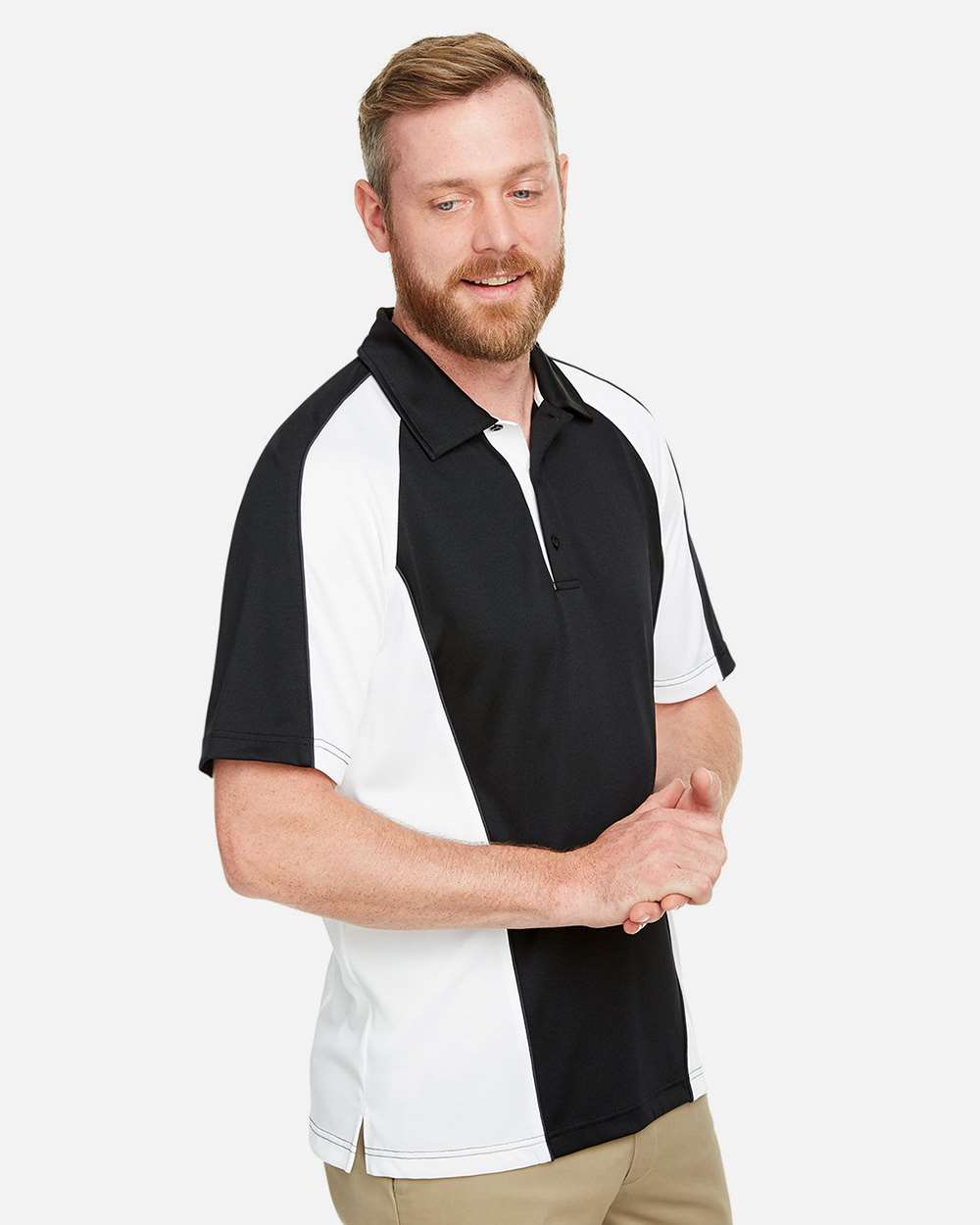🔥 Harriton Men Advantage Snag Protection Plus IL Colorblock Polo Up To 6XL M385 - Picture 14 of 31