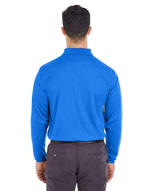 Men's Cool & Dry Long Sleeve Mesh Piqué Polo