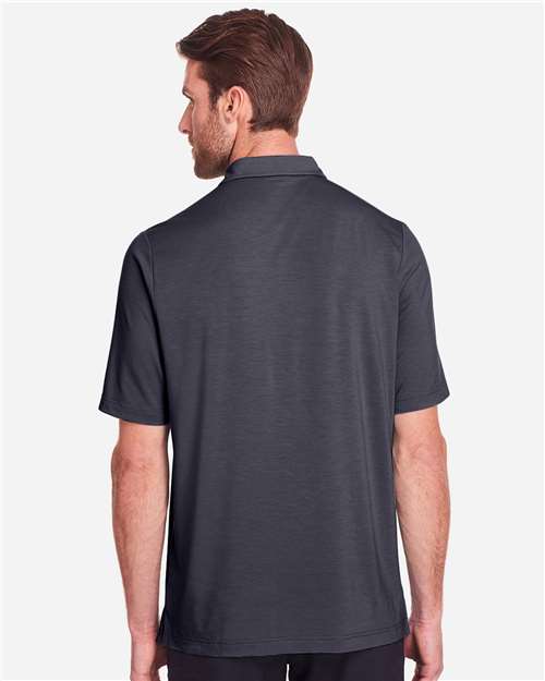 Men's JAQ Snap-Up Stretch Performance Polo – On Model – Back