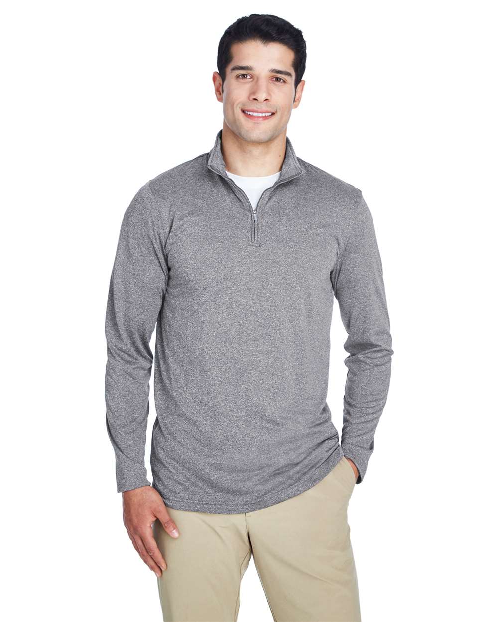 UltraClub 8618 - Men's Cool & Dry Heathered Performance Quarter