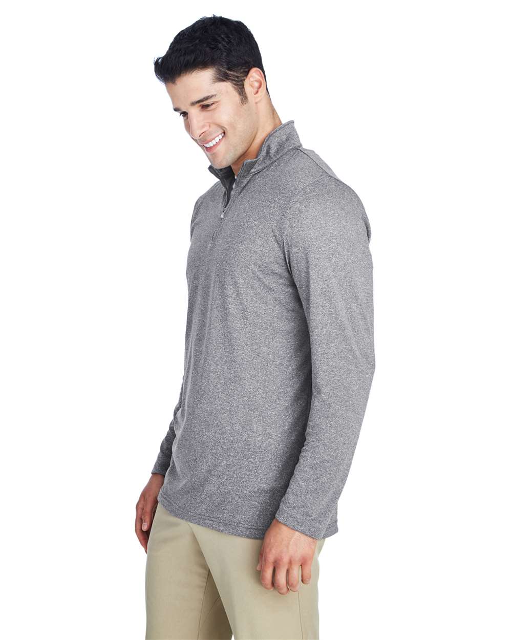 UltraClub 8618 - Men's Cool & Dry Heathered Performance Quarter