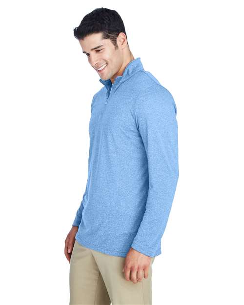 Men's Cool & Dry Heathered Performance Quarter-Zip Pullover