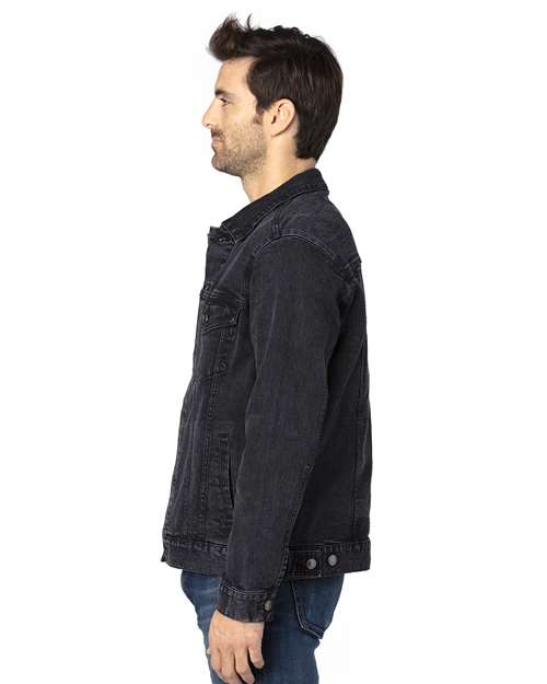 Unisex Denim Jacket – On Model – Side