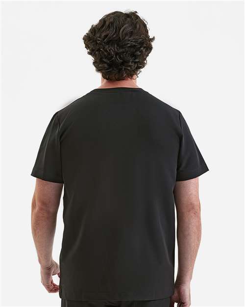 Men's Limitless V-Neck Stretch Scrub Top – On Model – Back