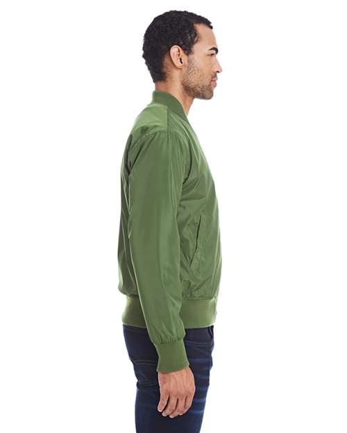Unisex Bomber Jacket – On Model – Side