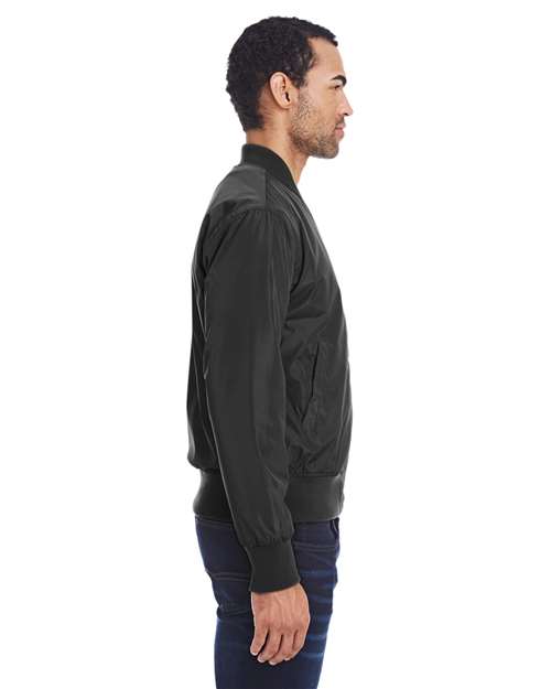 Unisex Bomber Jacket – On Model – Side