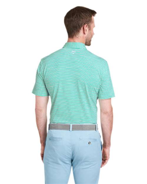 Men's Heathered Winstead Sankaty Polo – On Model – Back