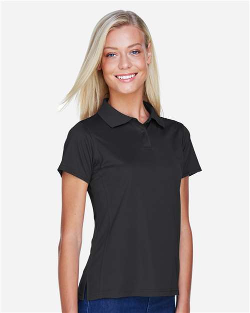 Women's Polyester Jersey Polo – On Model – Side