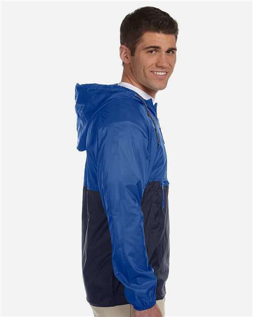 Unisex Packable Hooded Nylon Jacket