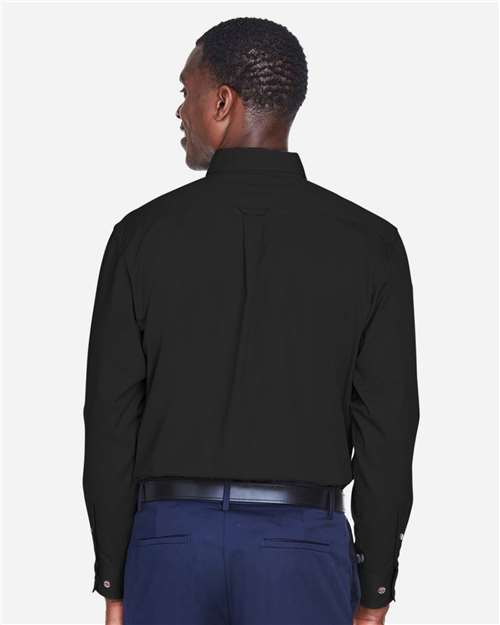 Men's Tall Easy Blend™ Twill Dress Shirt – On Model – Back