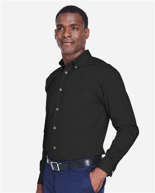 Men's Tall Easy Blend™ Twill Dress Shirt – On Model – Side