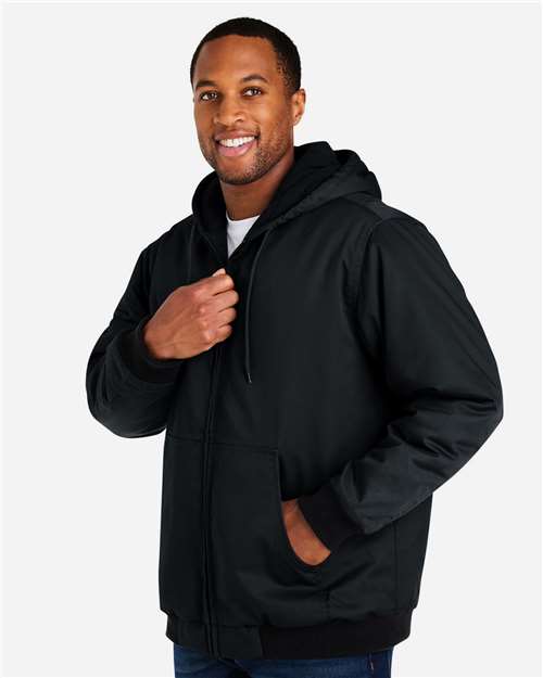 Unisex ClimaBloc® Heavyweight Hooded Full-Zip Jacket – On Model – Side