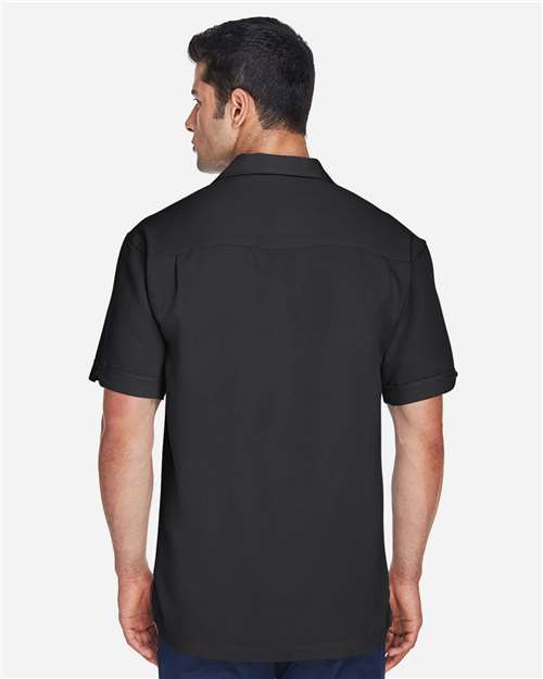 Men's Two-Tone Camp Shirt – On Model – Back
