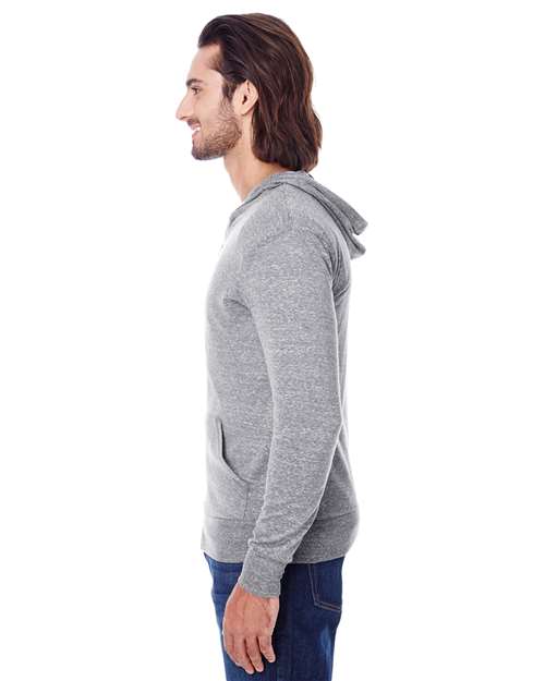 Unisex Triblend Full-Zip Lightweight Hooded Sweatshirt