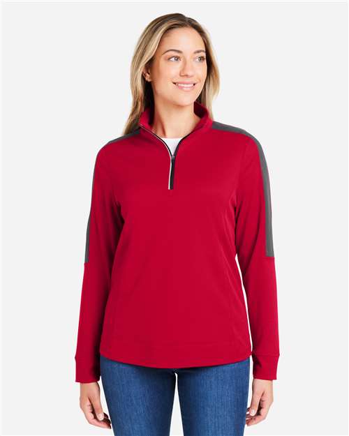 Women's Market Snag Protect Mesh Colorblock Quarter-Zip Pullover
