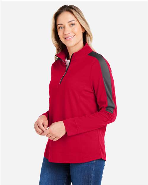 Women's Market Snag Protect Mesh Colorblock Quarter-Zip Pullover
