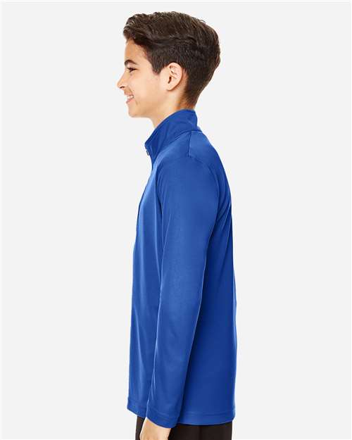 Youth Zone Performance Quarter-Zip Pullover – On Model – Side