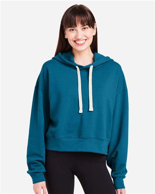 Women's Vintage Oversized Cropped Hooded Sweatshirt