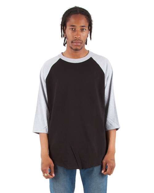 Unisex Raglan Three-Quarter Sleeve T-Shirt