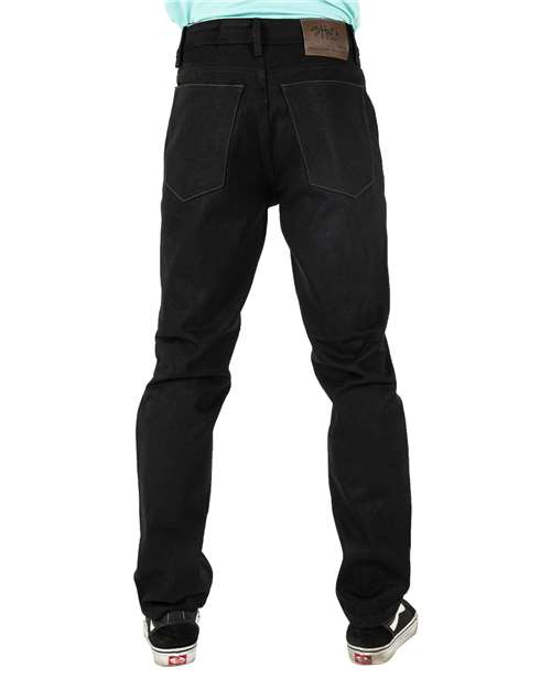 Men's Raw Denim Straight-Leg Jean Pants