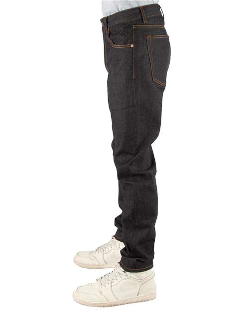 Men's Raw Denim Straight-Leg Jean Pants