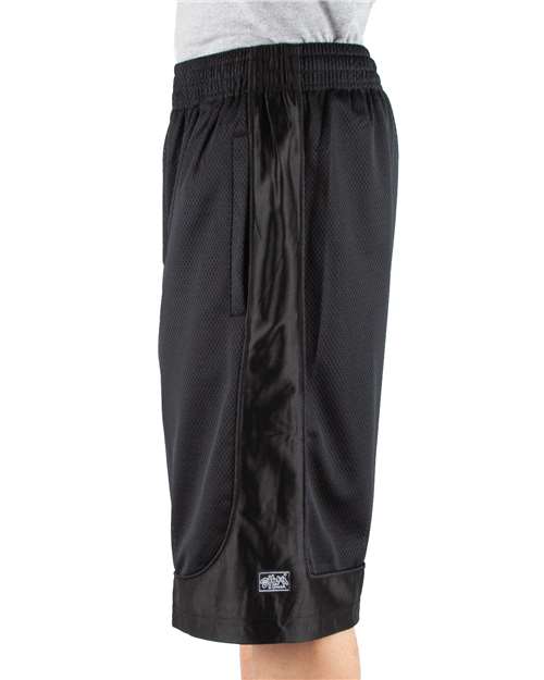 Unisex Mesh Shorts – On Model – Side