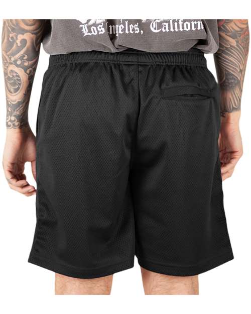 Unisex Mesh PE Shorts – On Model – Back
