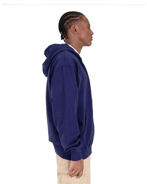 Men's Garment-Dyed Double-Zip Hooded Sweatshirt