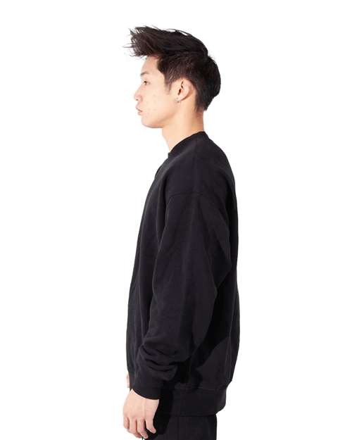 Unisex Los Angeles Garment-Dyed Crewneck Sweatshirt – On Model – Side