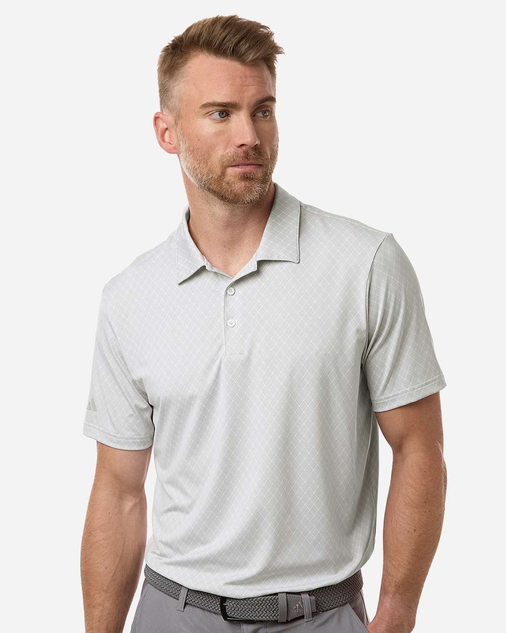 adidas A716 Men's 4-Way Stretch Printed Polo | S&S