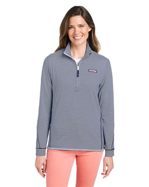 Women's Microstripe Sankaty Half-Zip Pullover