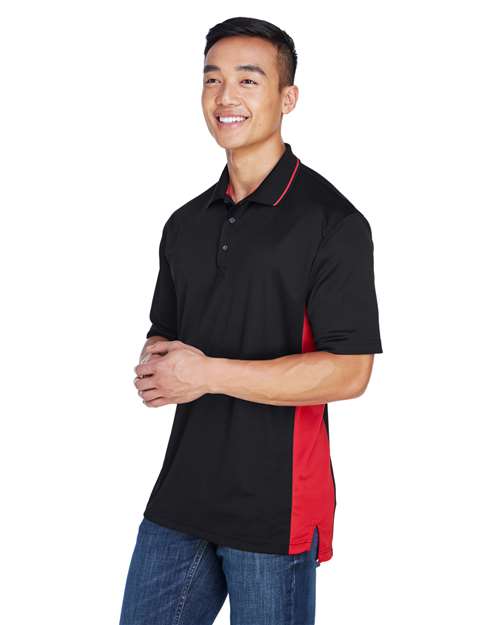 Men's Cool & Dry Sport Two-Tone Polo – On Model – Side