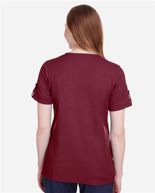Women's CrownLux Performance® Plaited Rolled Sleeve Shirt