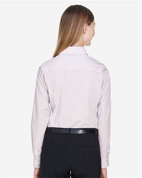 Women's Crown Collection® Micro Tattersall Woven Dress Shirt