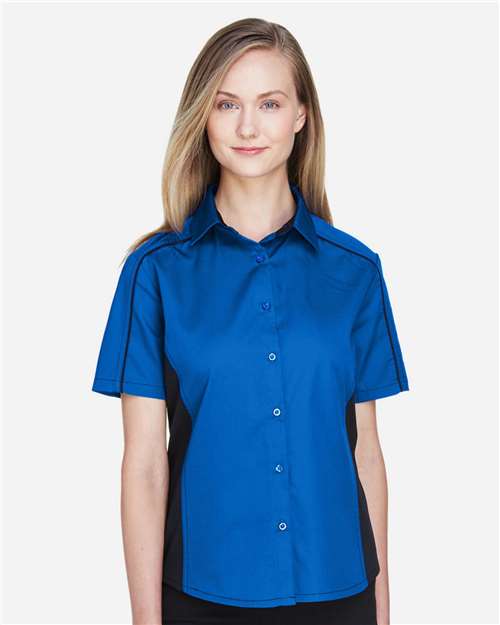 Women's Fuse Colorbloack Twill Short Sleeve Shirt
