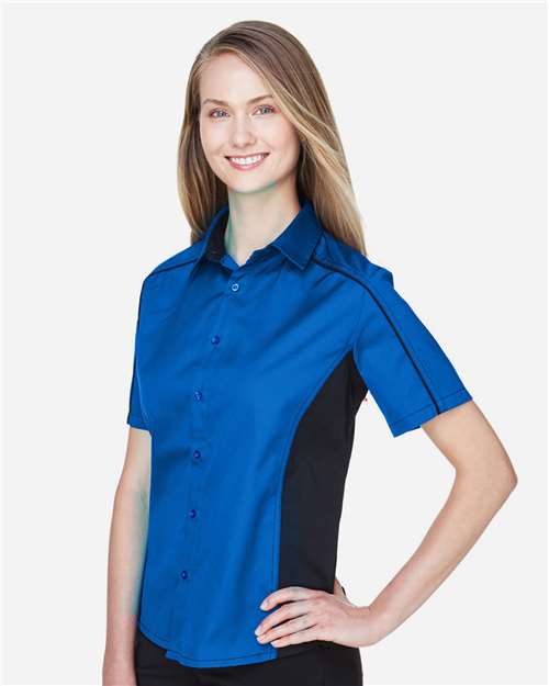 Women's Fuse Colorbloack Twill Short Sleeve Shirt