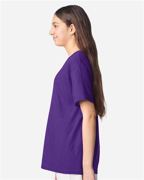 Youth Light Cotton T-Shirt – On Model – Side