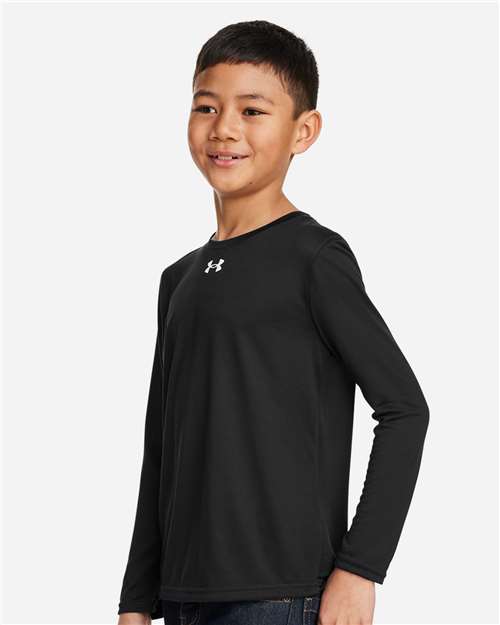 Youth Tech™ Team Long Sleeve T-Shirt – On Model – Side