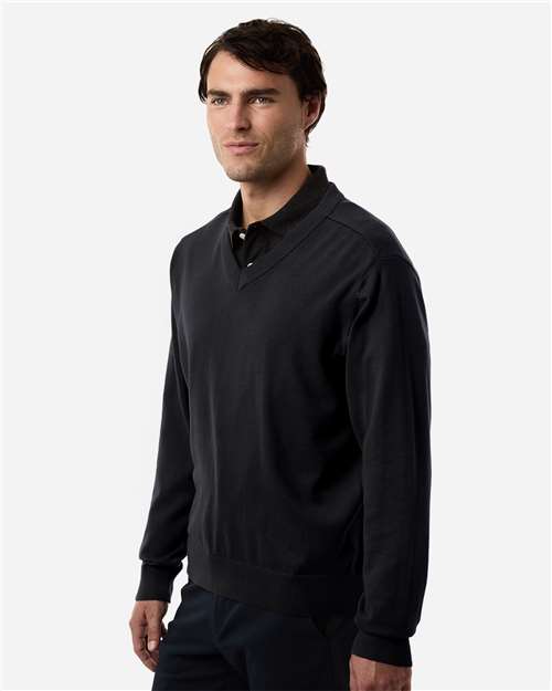 Men's New Classics V-Neck Sweater – On Model – Side