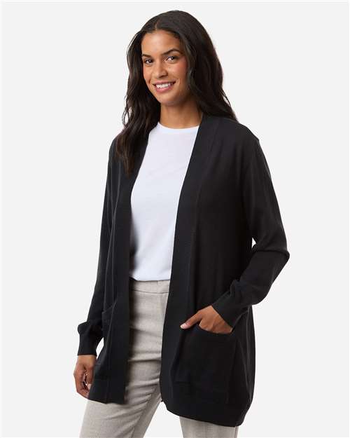 Women's New Classics Open Cardigan Sweater – On Model – Side