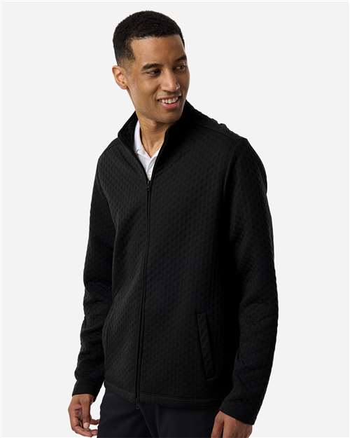 Men's Berkley Textured Full-Zip Jacket – On Model – Side