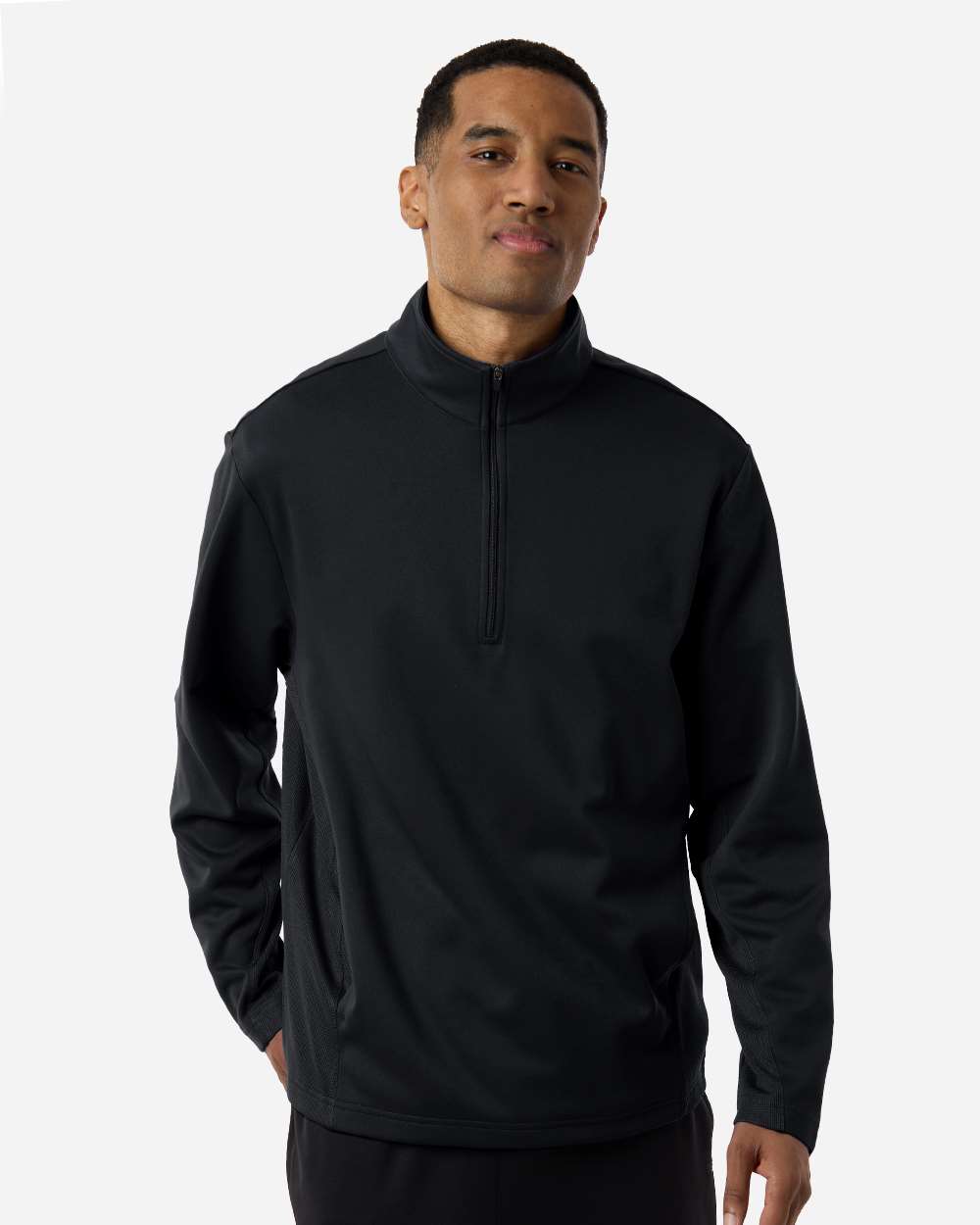 T110① Team 365 TT401 - Unisex Squad Cadet Quarter-Zip Tech Fleece Pullover